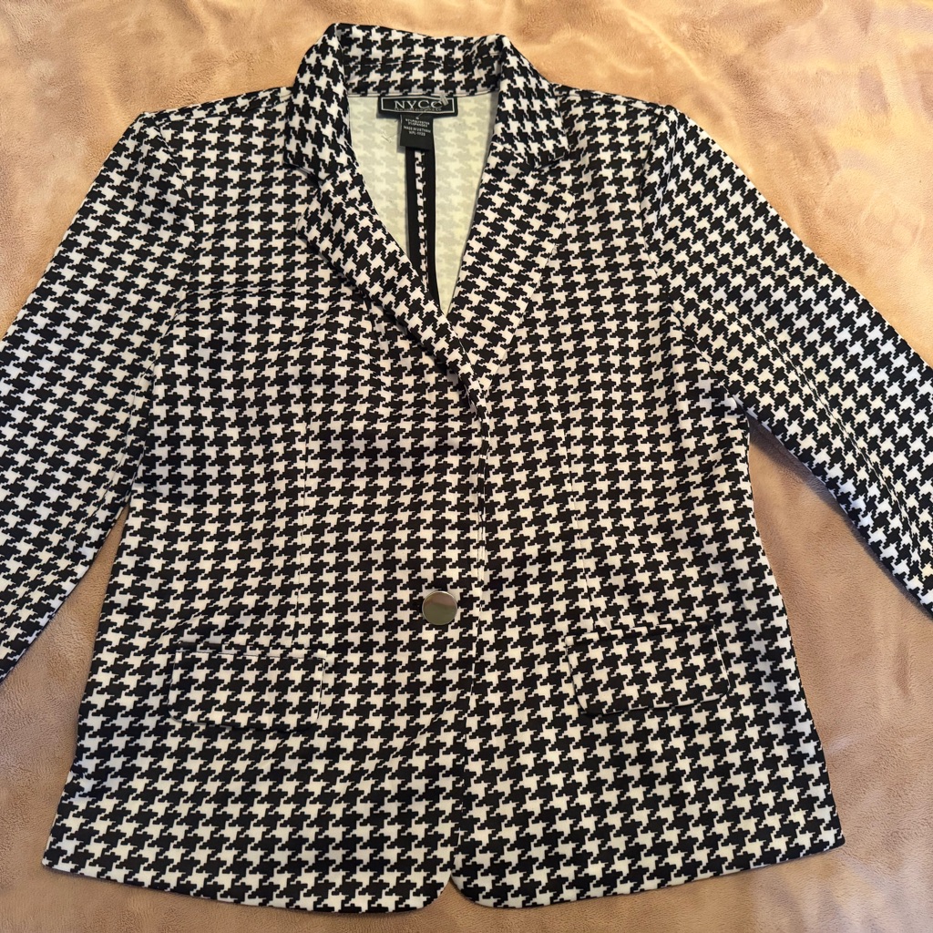 Nyc Women's Classic Houndstooth Blazer